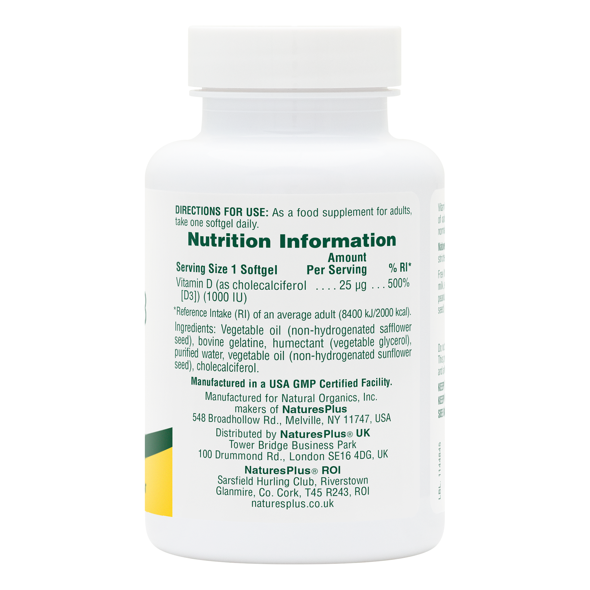 Vitamin D3 1000 IU Softgels