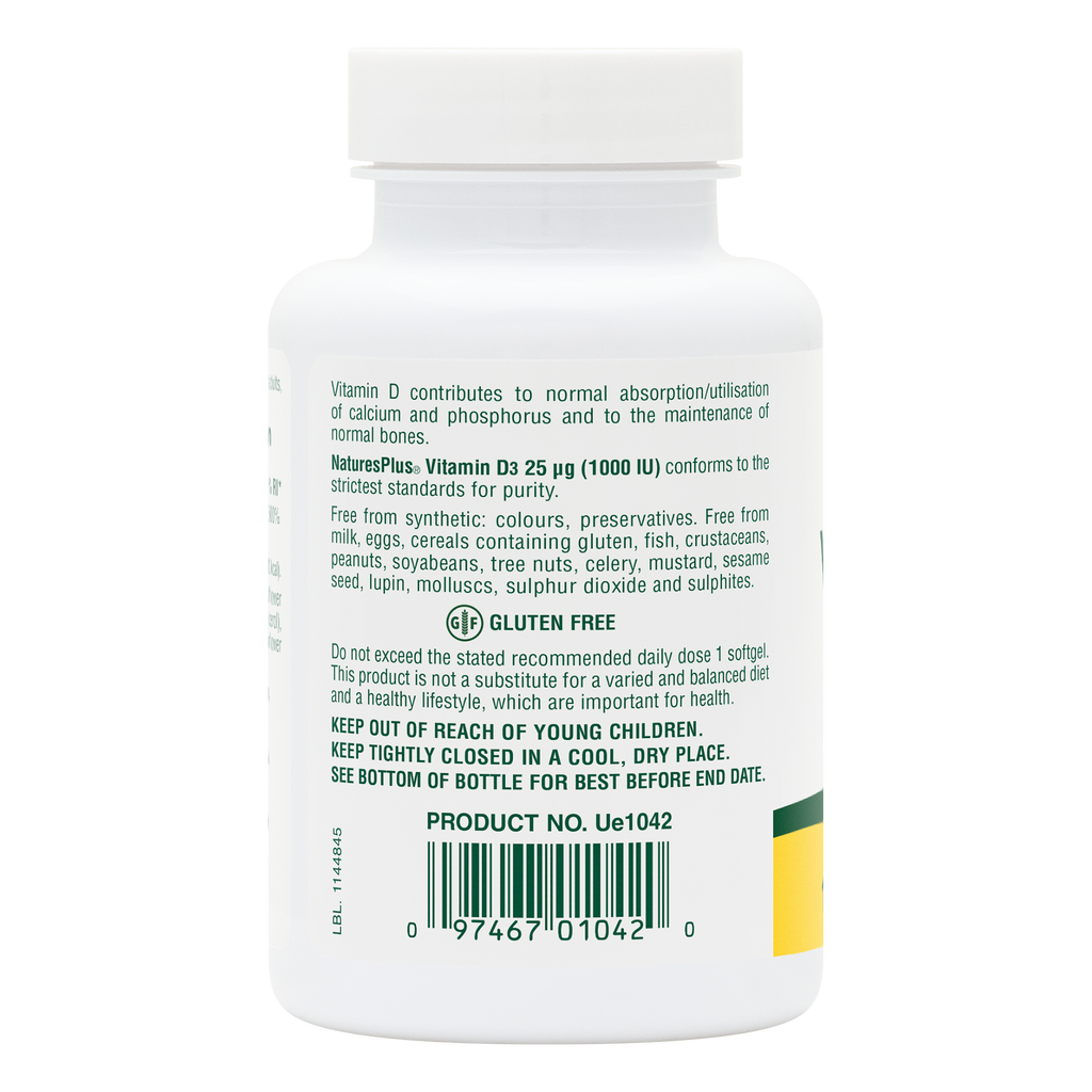 Vitamin D3 1000 IU Softgels