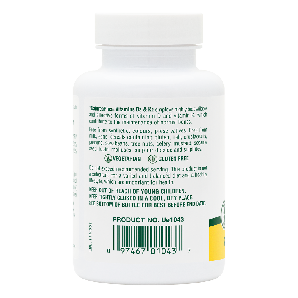 Vitamin D3 1000 IU/Vitamin K2 100 mcg Capsules