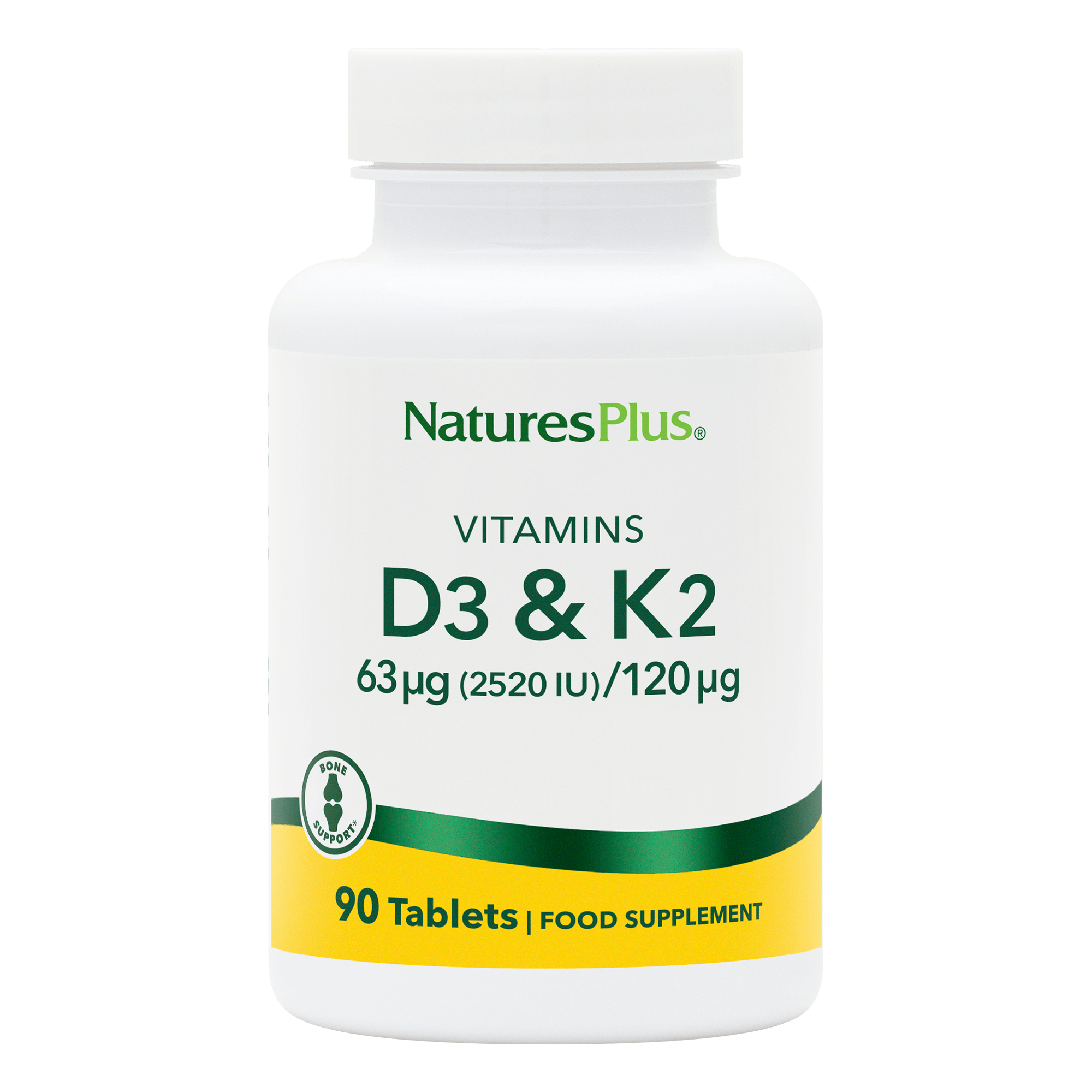Vitamin D3 2520IU with K2 120mcg Tablets
