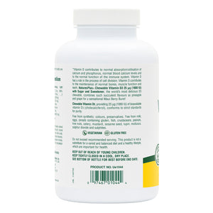 Second side product image of Vitamin D3 1000 IU Chewables containing Vitamin D3 1000 IU Chewables