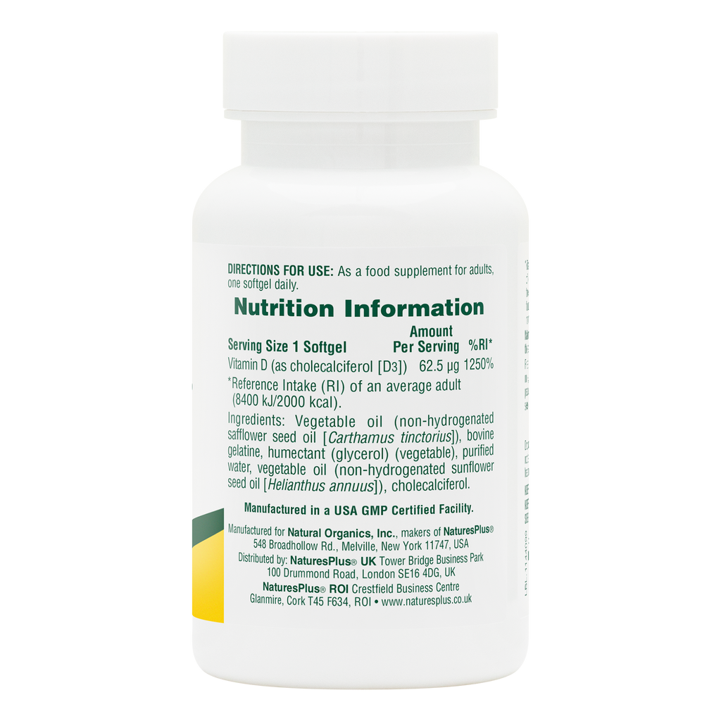 Vitamin D3 2500 IU Softgels