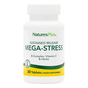 Frontal product image of Mega-Stress Complex Sustained Release Tablets containing Mega-Stress Complex Sustained Release Tablets