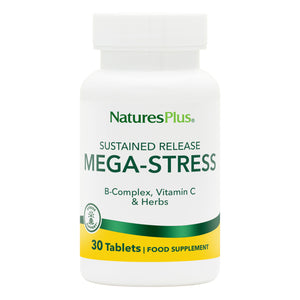 Frontal product image of Mega-Stress Complex Sustained Release Tablets containing Mega-Stress Complex Sustained Release Tablets