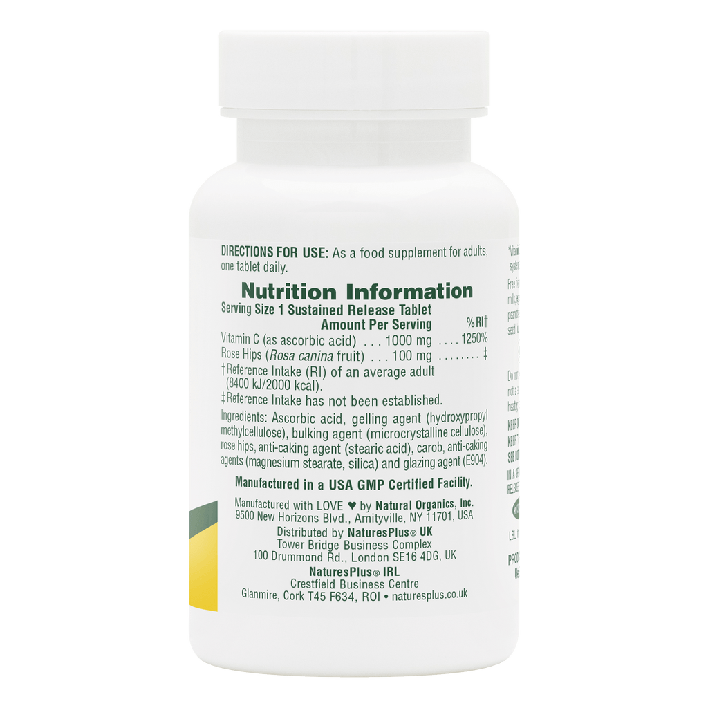 Vitamin C 1000 mg with Rose Hips Sustained Release Tablets
