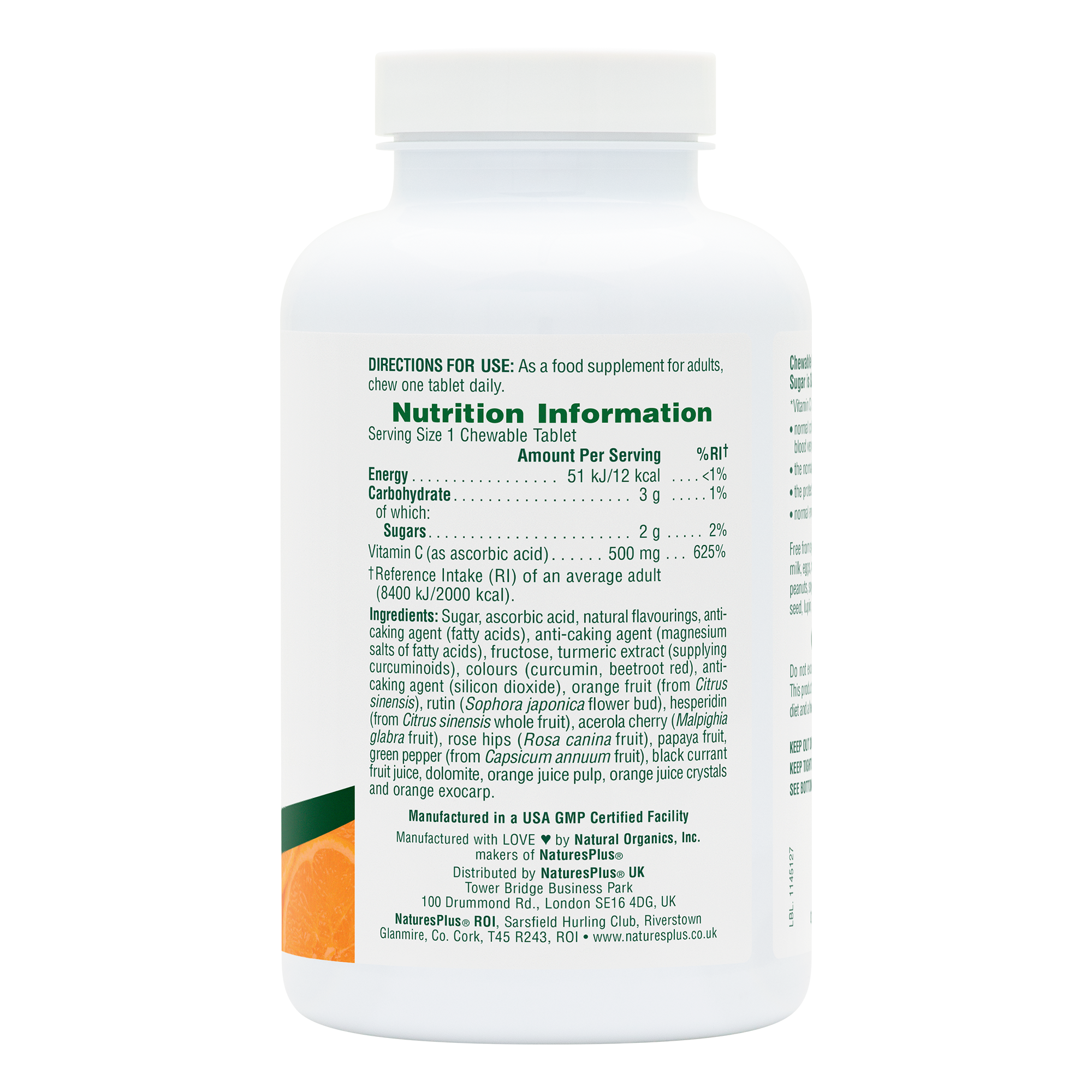 NaturesPlus Orange Juice C 500 mg Chewable