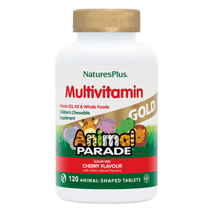 Frontal product image of Animal Parade® GOLD Multivitamin Children's Chewables - Cherry containing 120 Count