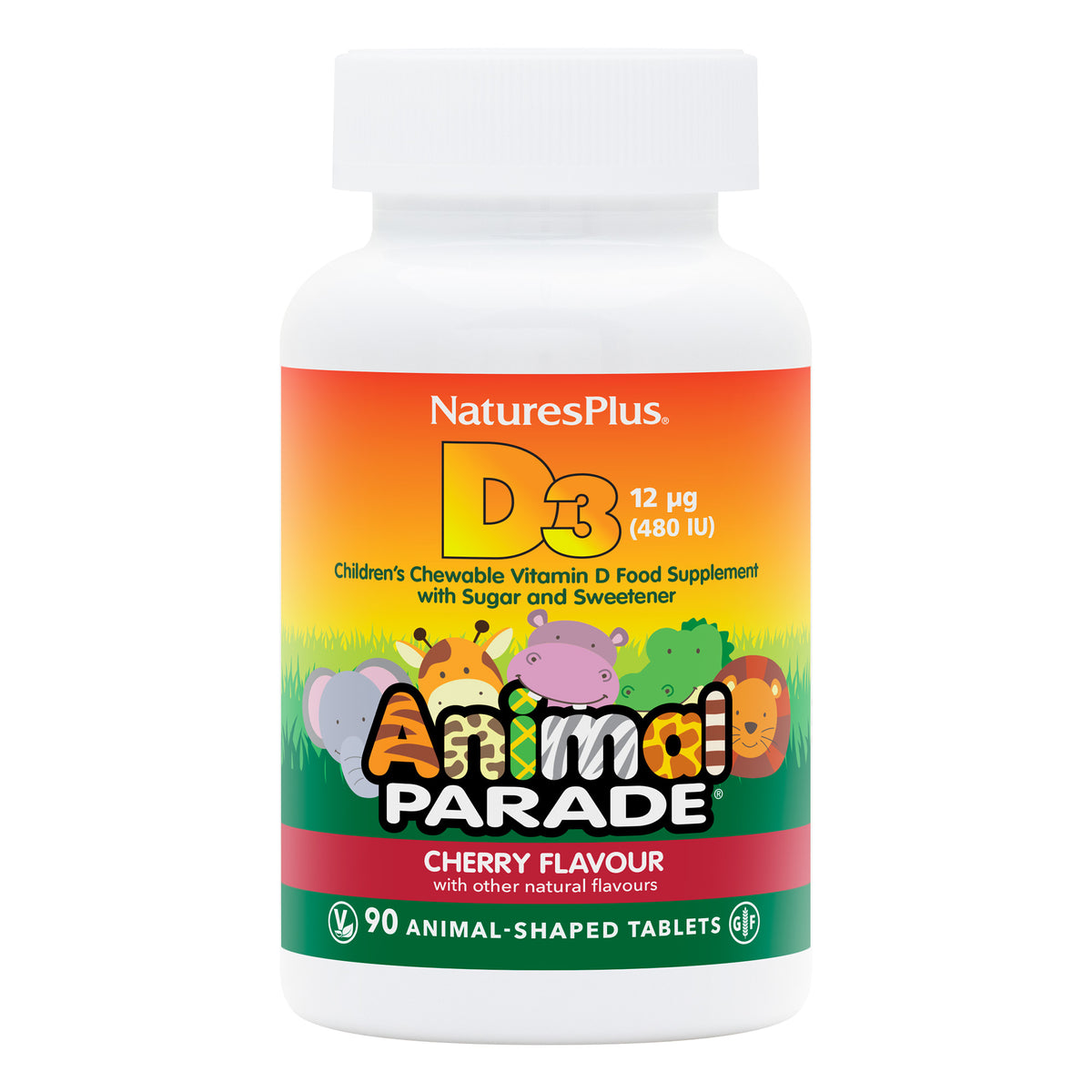 product image of Animal Parade® Vitamin D3 480 IU Children's Chewables containing Animal Parade® Vitamin D3 480 IU Children's Chewables