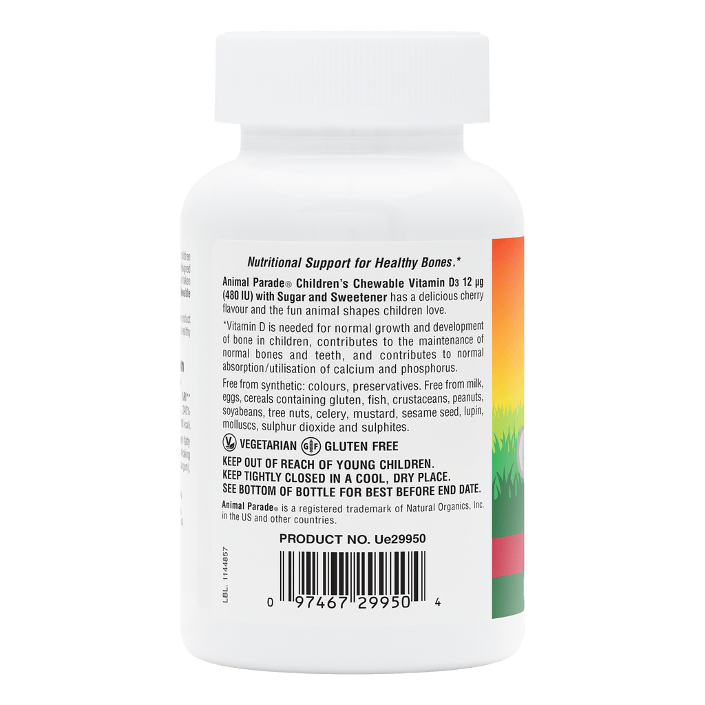 Animal Parade® Vitamin D3 480 IU Children's Chewables