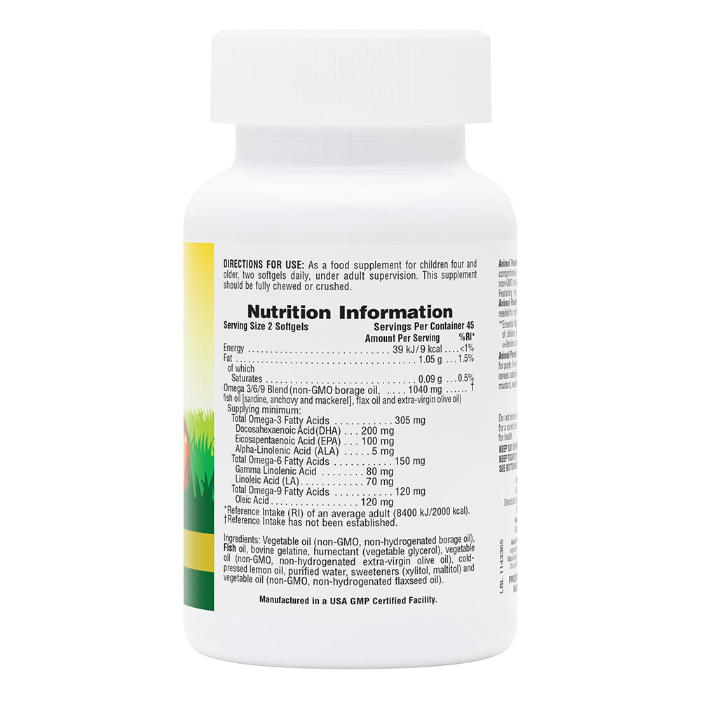 product image of Animal Parade® Omega 3/6/9 Junior Softgels containing Animal Parade® Omega 3/6/9 Junior Softgels