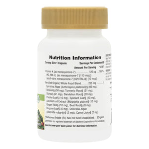 First side product image of Source of Life® Garden Vitamin K2 120 mcg Capsules containing Source of Life® Garden Vitamin K2 120 mcg Capsules