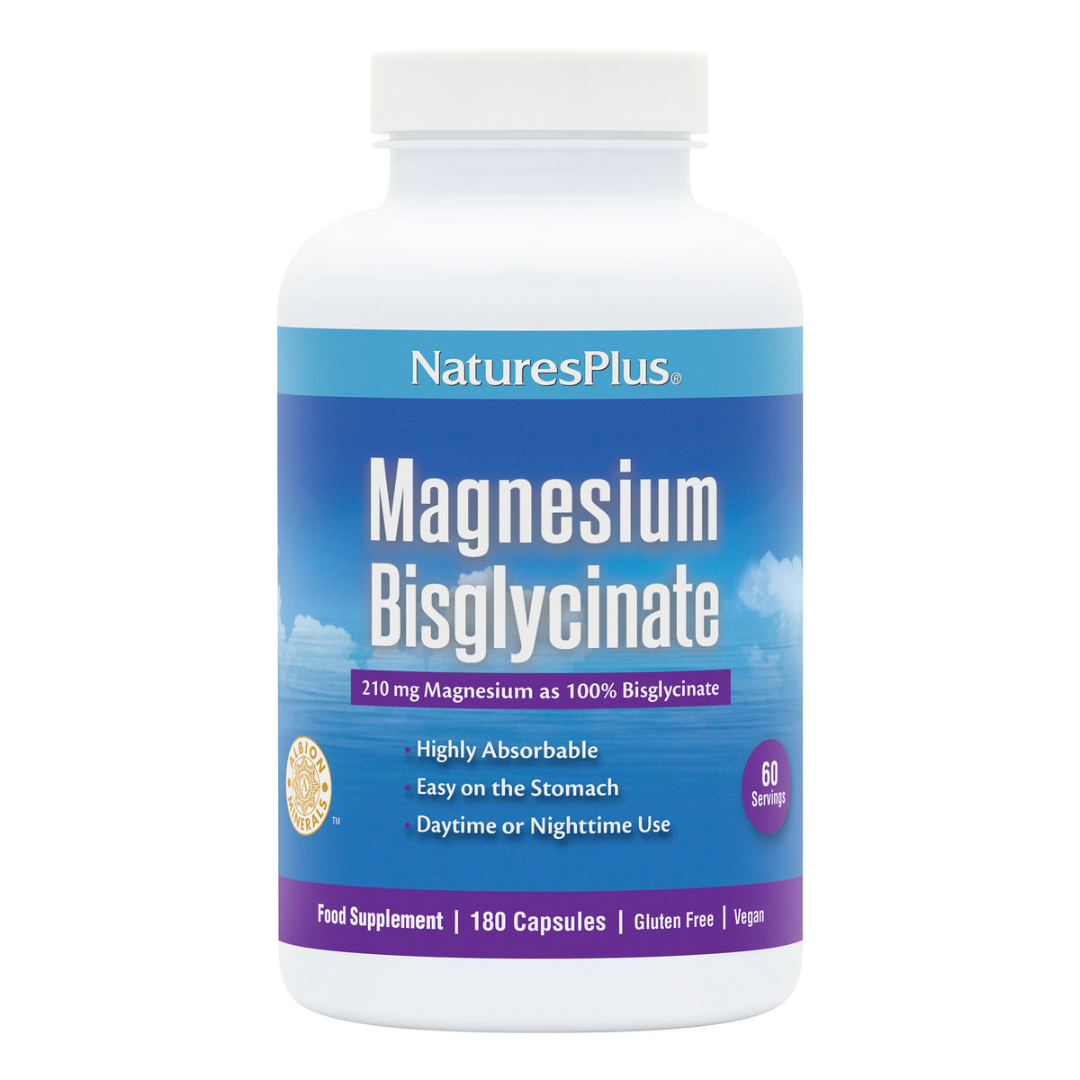 product image of NaturesPlus Magnesium Glycinate Capsules containing 180 Count