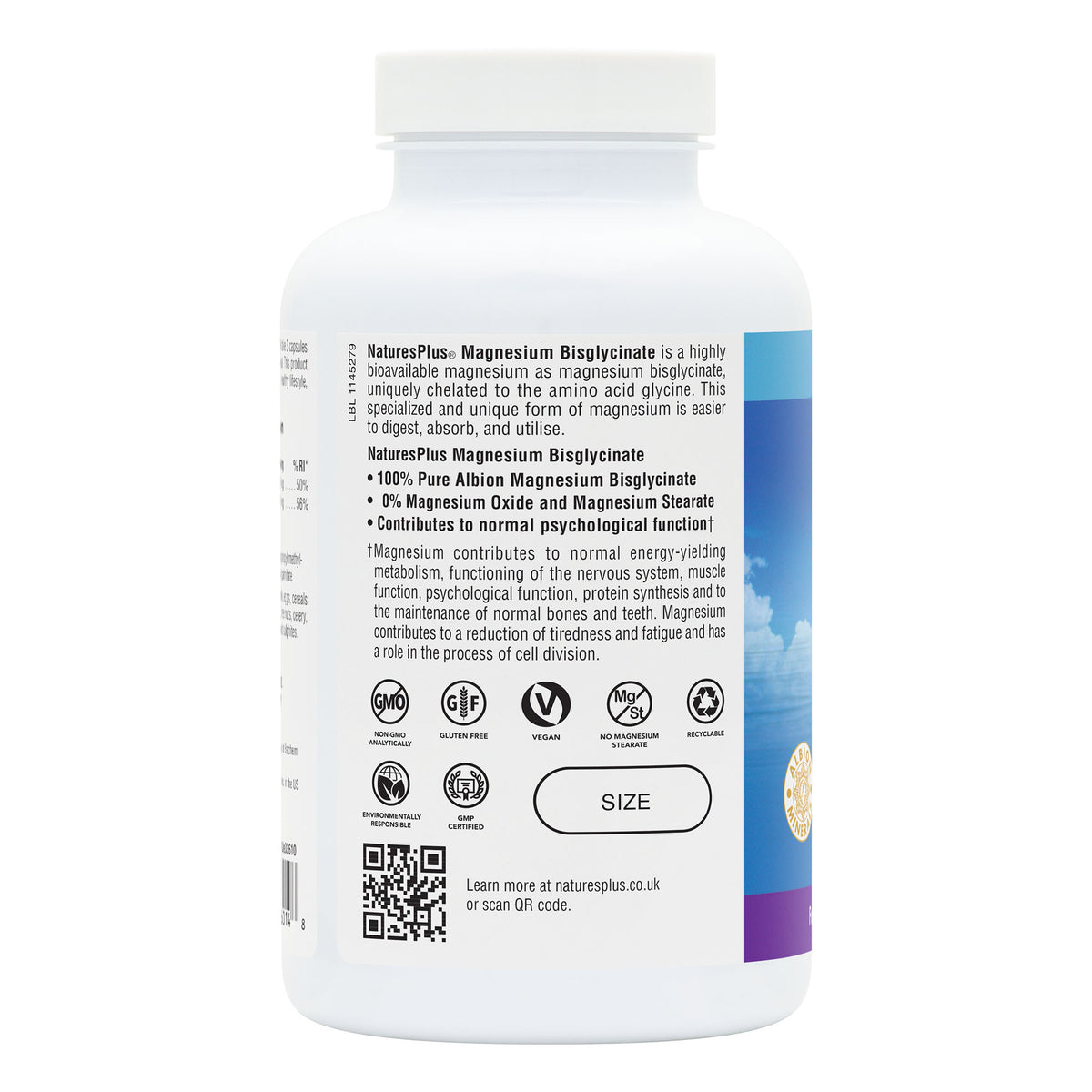 product image of NaturesPlus Magnesium Glycinate Capsules containing 180 Count