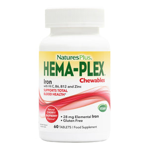 Frontal product image of HEMA-PLEX® Iron Chewables containing HEMA-PLEX® Iron Chewables