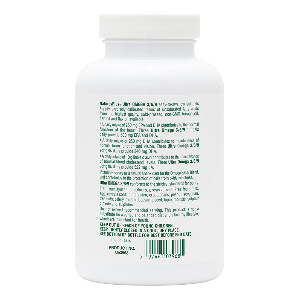 product image of Ultra Omega 3/6/9 Softgels containing Ultra Omega 3/6/9 Softgels