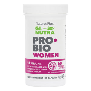 Frontal product image of GI NUTRA™ ProBio Women containing GI NUTRA™ ProBio Women