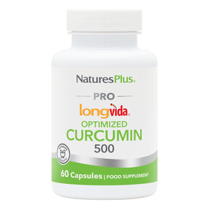 Frontal product image of NaturesPlus PRO Curcumin Longvida® 500 MG containing 60 Count