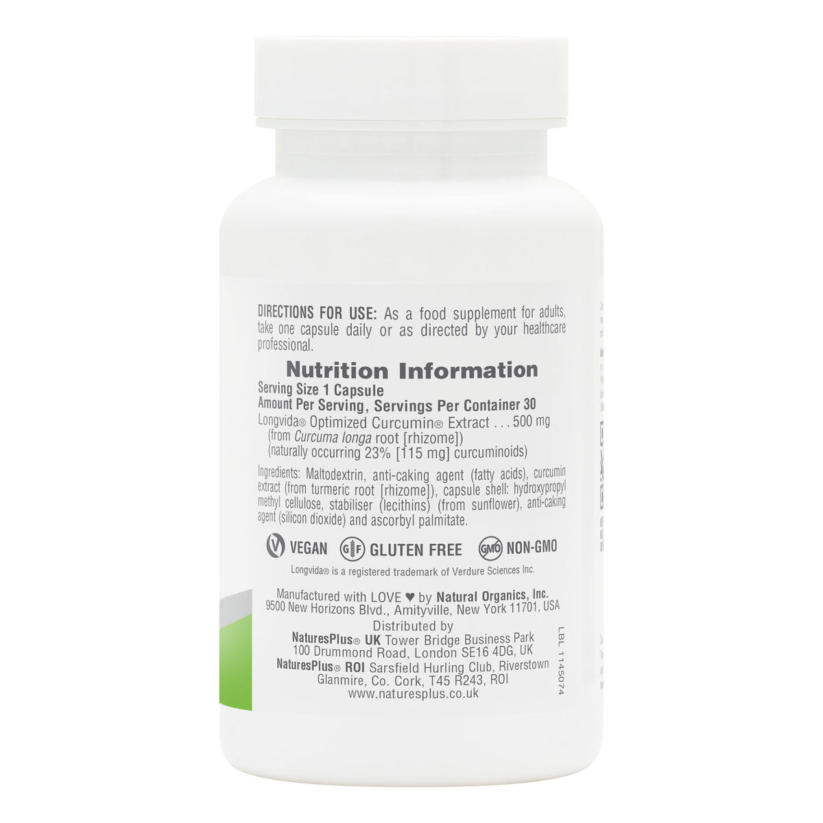 product image of NaturesPlus PRO Curcumin Longvida® 500 MG containing 30 Count