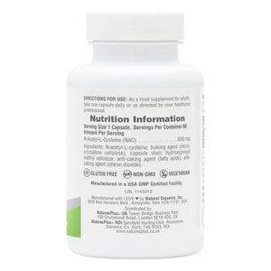 First side product image of NaturesPlus PRO NAC 600 MG containing NaturesPlus PRO NAC 600 MG