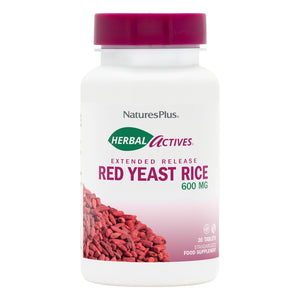 Frontal product image of Herbal Actives Red Yeast Rice Extended Release Tablets containing 30 Count