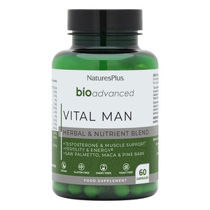 Frontal product image of BioAdvanced Vital Man Capsules containing BioAdvanced Vital Man Capsules