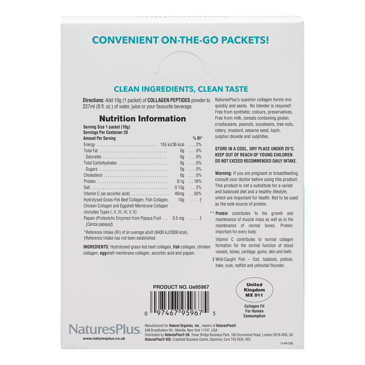 product image of Collagen Peptides Packets containing 210 GR
