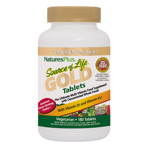 Frontal product image of Source of Life® GOLD Multivitamin Tablets containing 180 Count