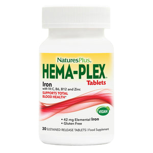 Frontal product image of HEMA-PLEX® Iron Tablets containing HEMA-PLEX® Iron Tablets
