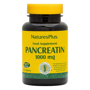 Frontal product image of Pancreatin 1000 mg Tablets containing 60 Count