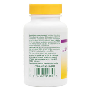 Second side product image of Ultra Probiotics Capsules containing 60 Count
