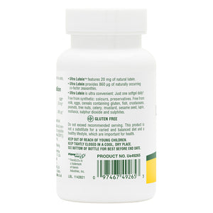 Second side product image of Ultra Lutein® Softgels containing Ultra Lutein® Softgels